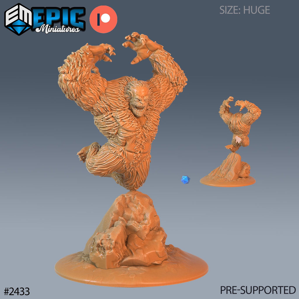 Yeti Abomination Option #2433 front DND miniature Ancient Cold 16k resin