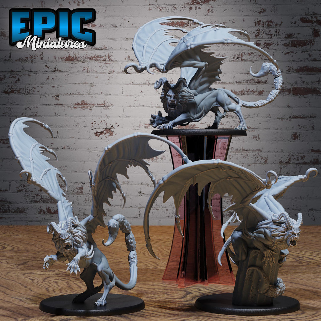 Manticore Classic Set of 3 DND miniatures group photo Cultist Circle