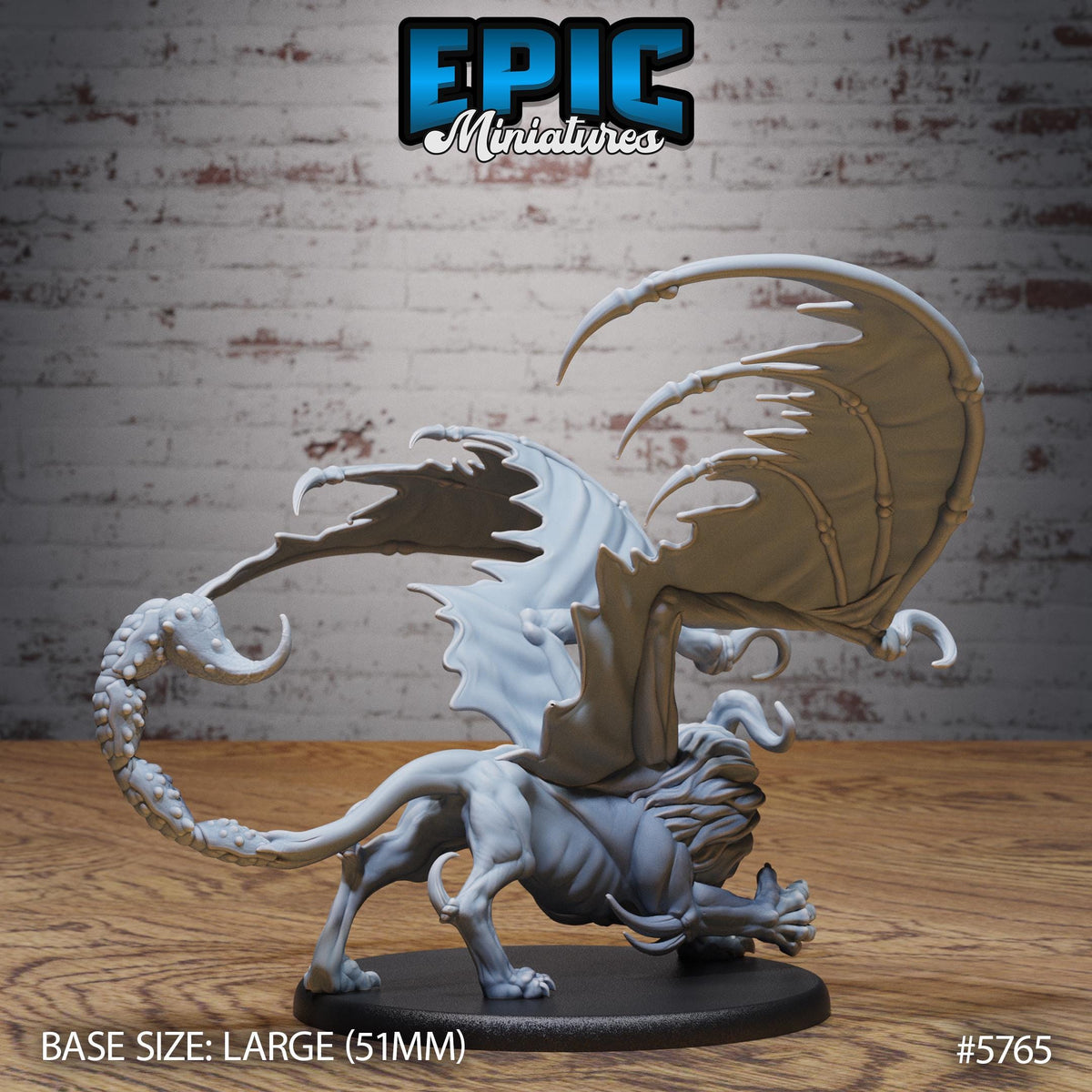 Manticore Classic Option #5765 back DND miniature Cultist Circle 16k resin