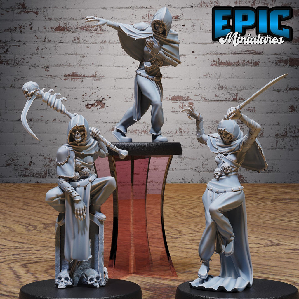 Death Assassin Set of 3 DND miniatures group photo Cultist Circle