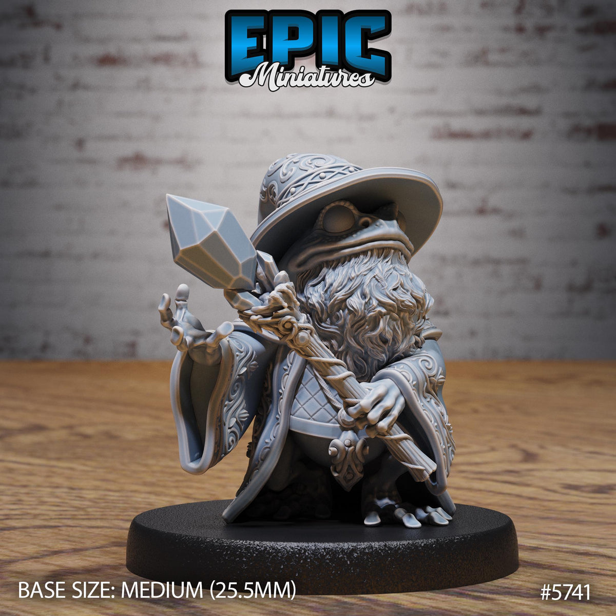 Frog Wizard Option #5743 back DND miniature Cultist Circle 16k resin