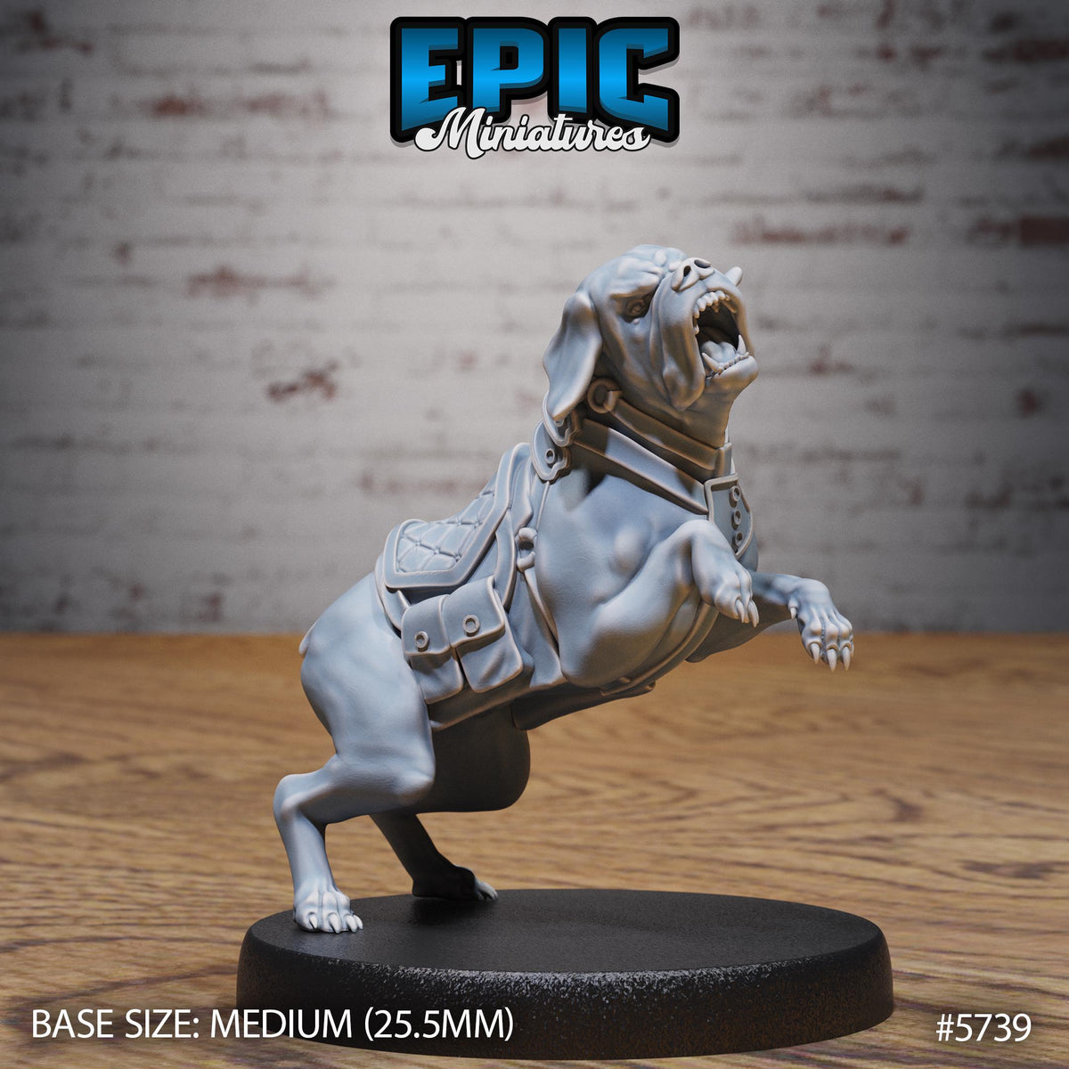 Mastiff War Dog Mount 2 v2 front DND miniature Cultist Circle 16k resin