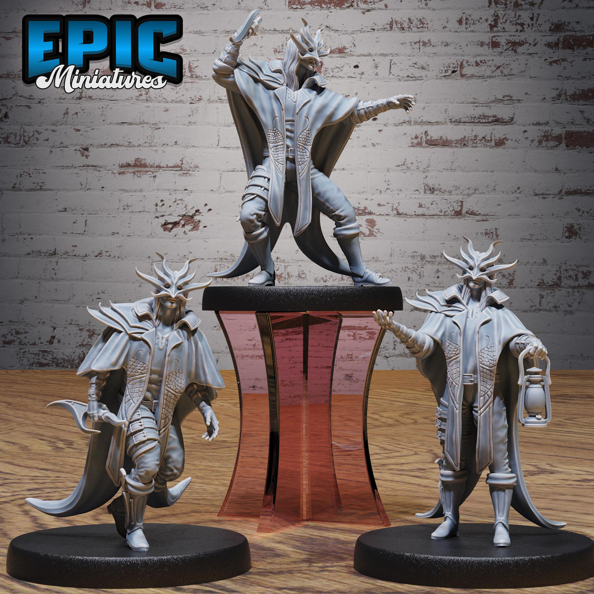 Dark Cultist Set of 3 DND miniatures group photo Cultist Circle