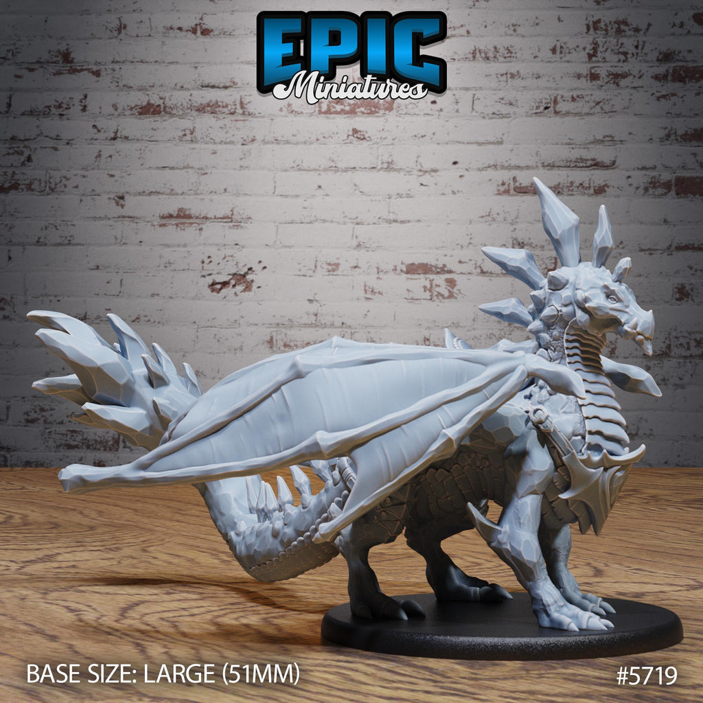 Amethyst Dragon Young Option #5719 front DND miniature Dragon Hunt 16k resin