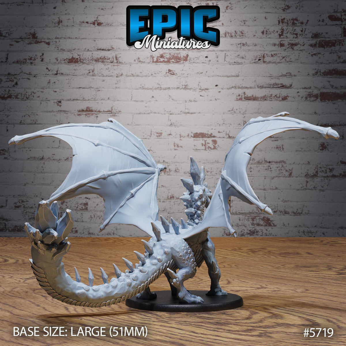 Amethyst Dragon Young Option #5719 (2) back DND miniature Dragon Hunt 16k resin
