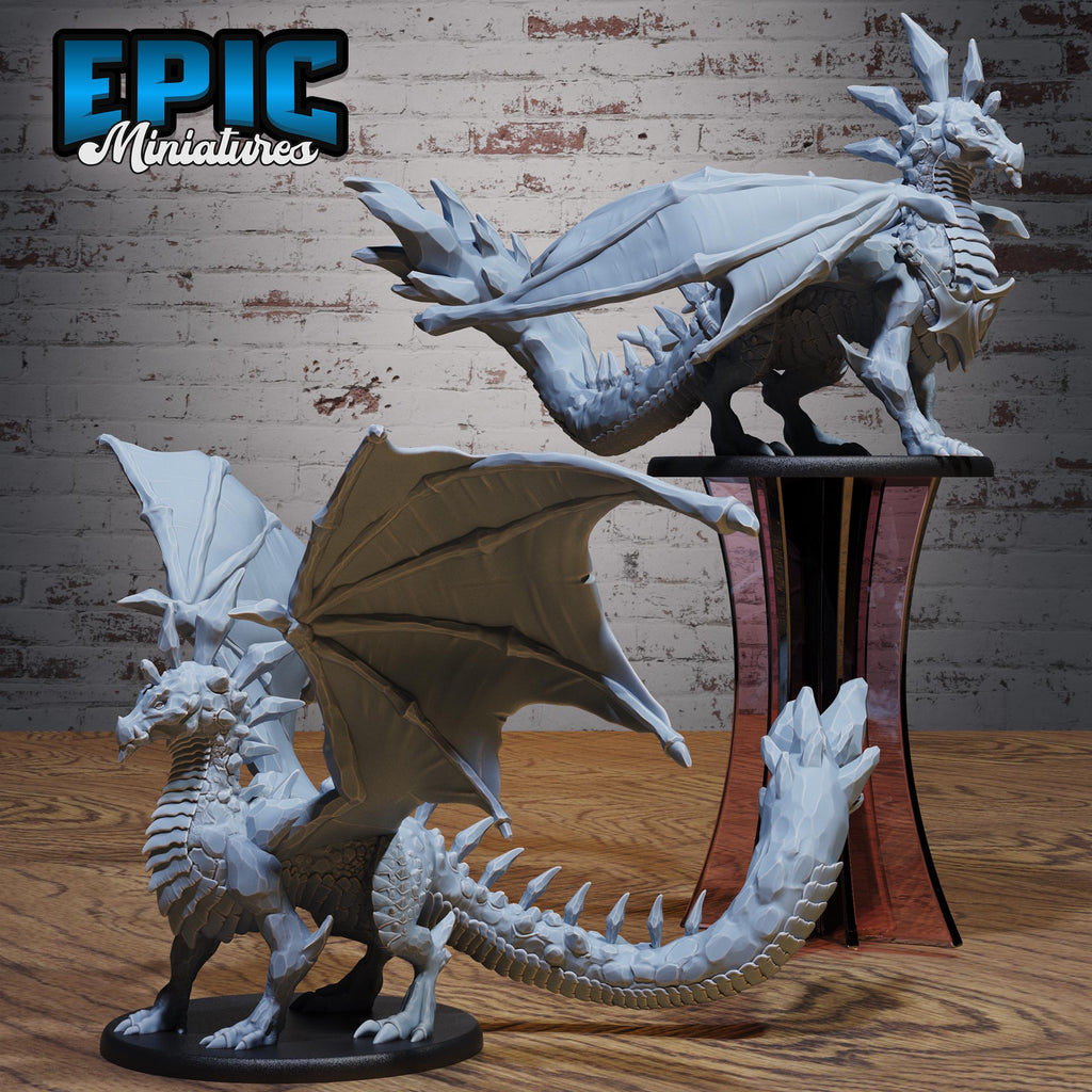 Amethyst Dragon Young Set of 2 DND miniatures group photo Dragon Hunt