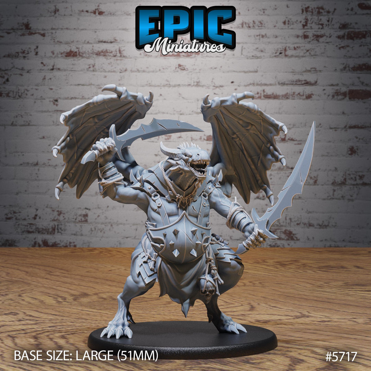 Draconian Butcher Option #5716 back DND miniature Dragon Hunt 16k resin