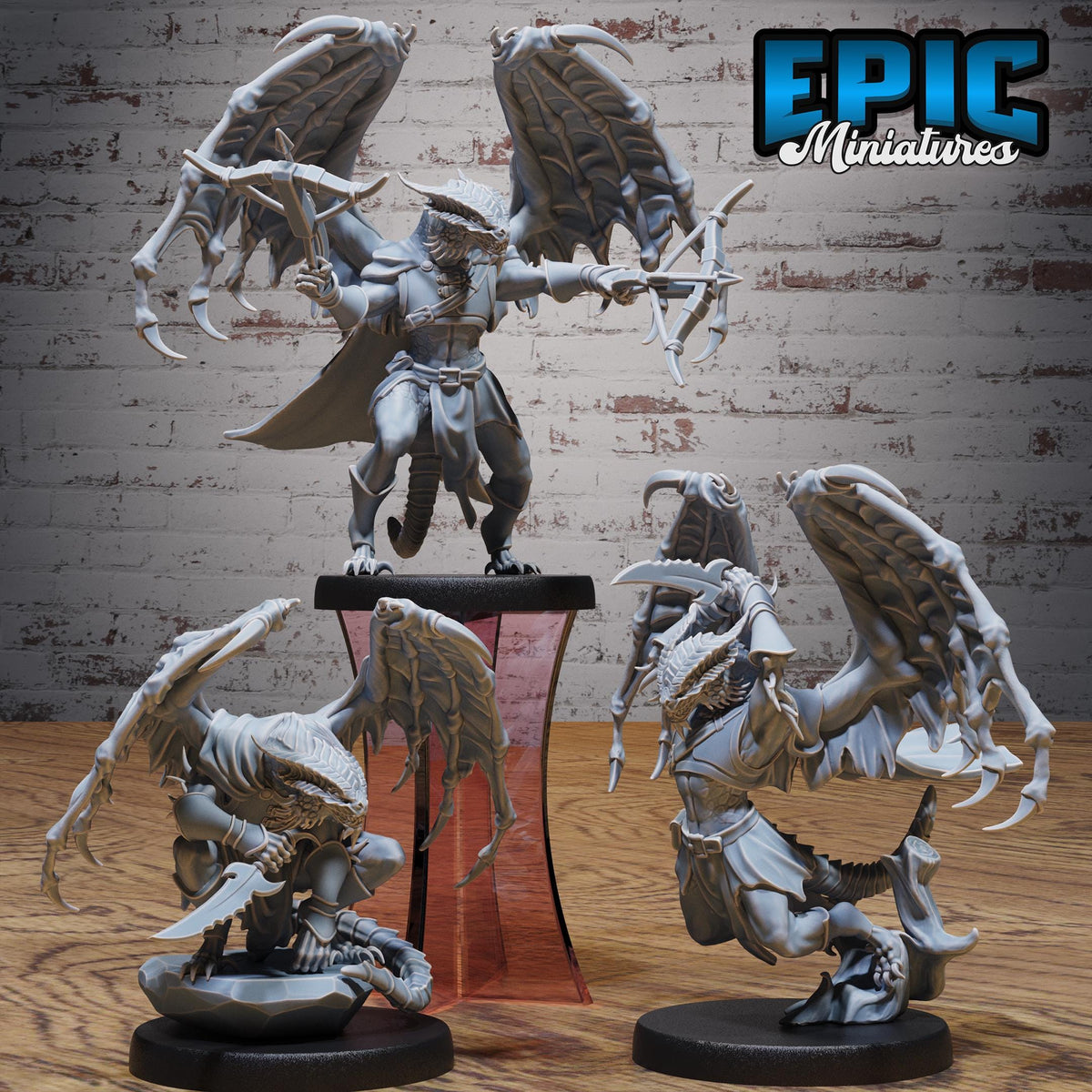 Draconian Rogue Set of 3 DND miniatures group photo Dragon Hunt