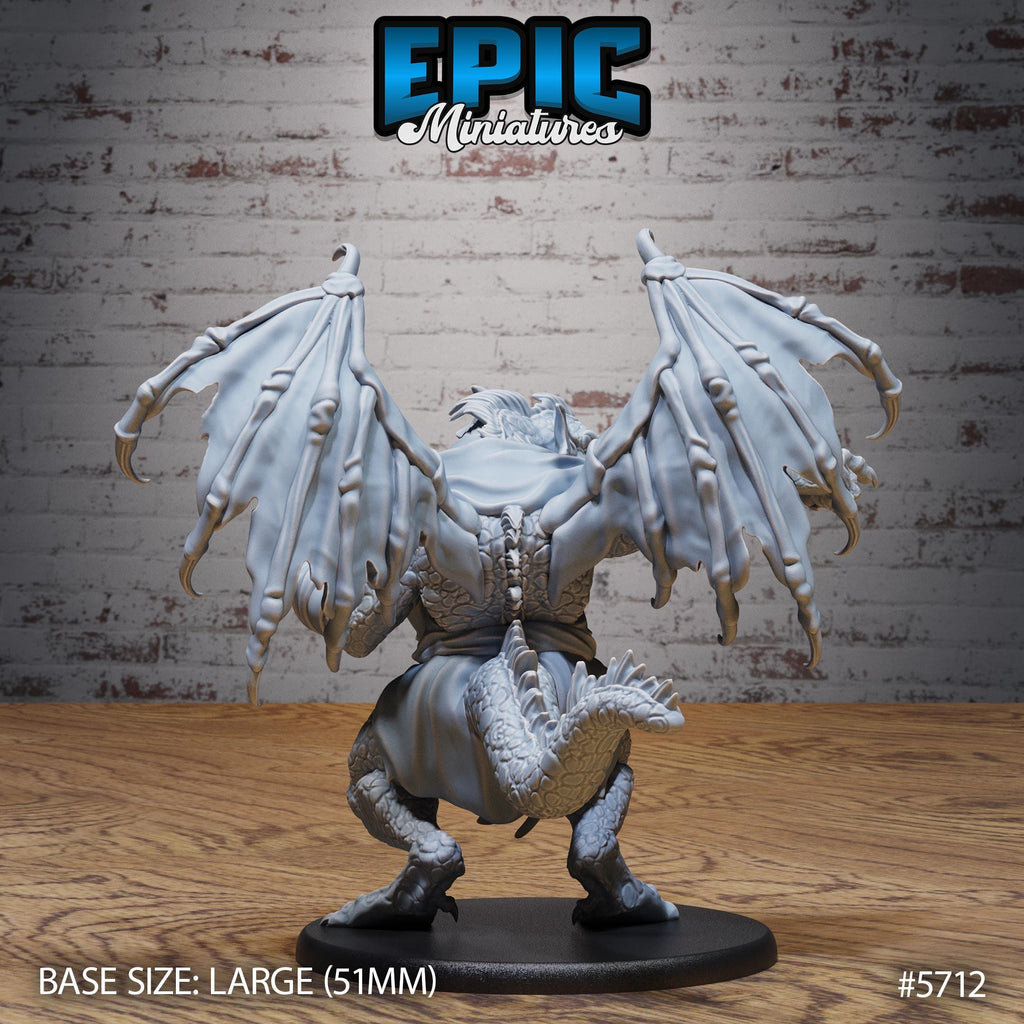 Draconian Warrior Option #5712 back DND miniature Dragon Hunt 16k resin