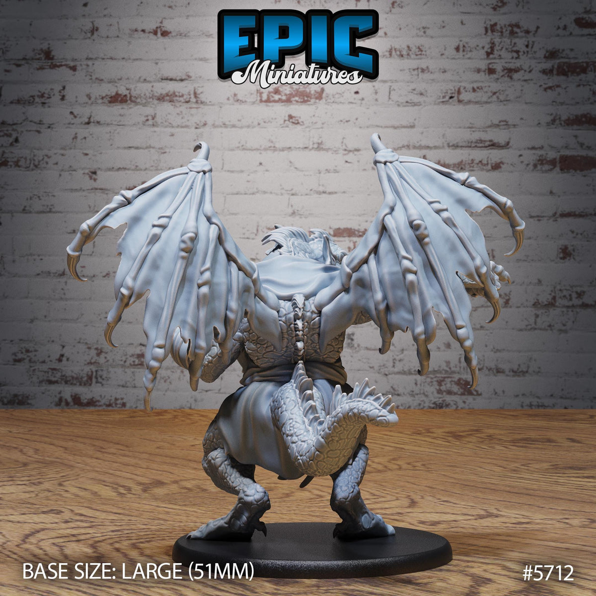 Draconian Warrior Option #5712 back DND miniature Dragon Hunt 16k resin