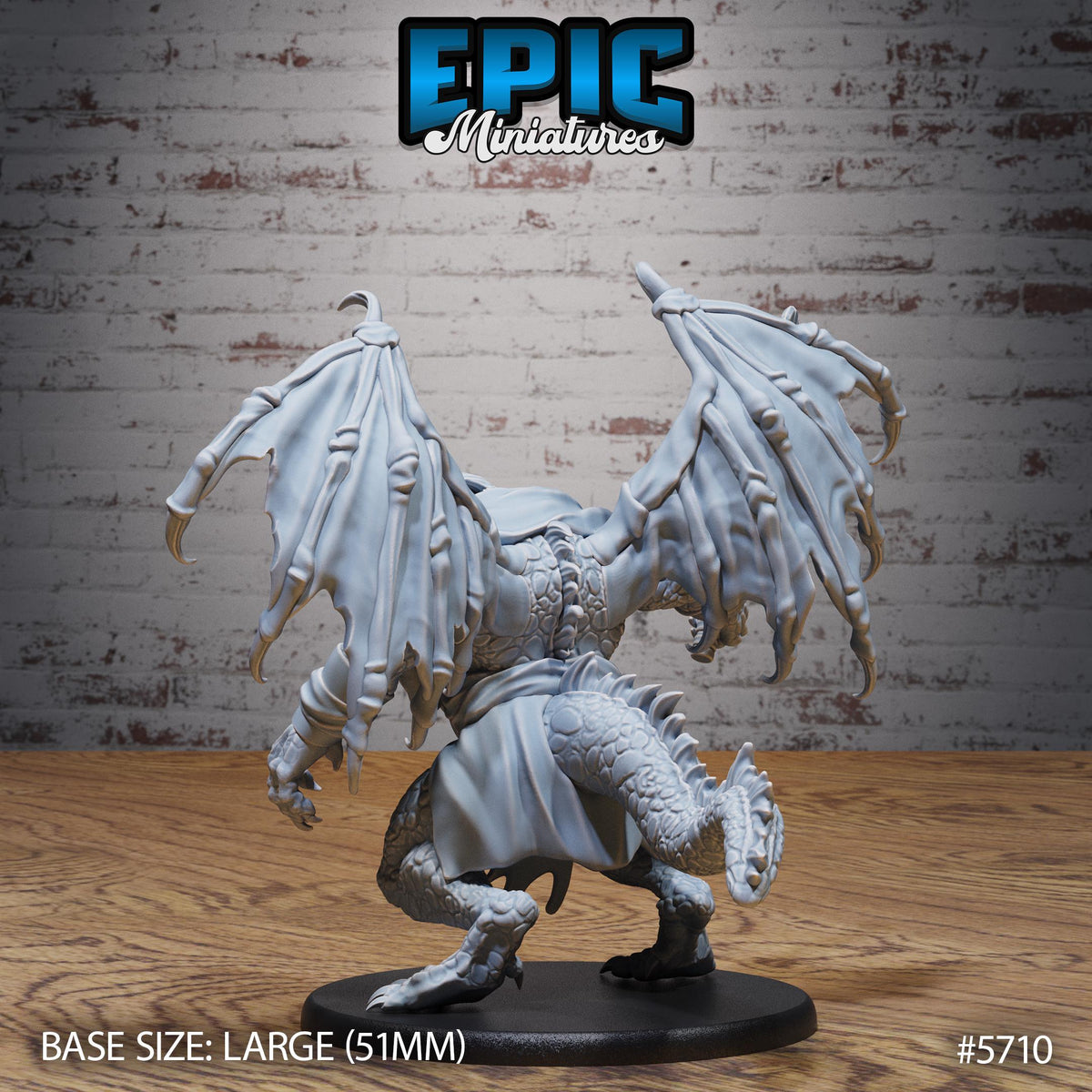 Draconian Warrior Option #5710 back DND miniature Dragon Hunt 16k resin