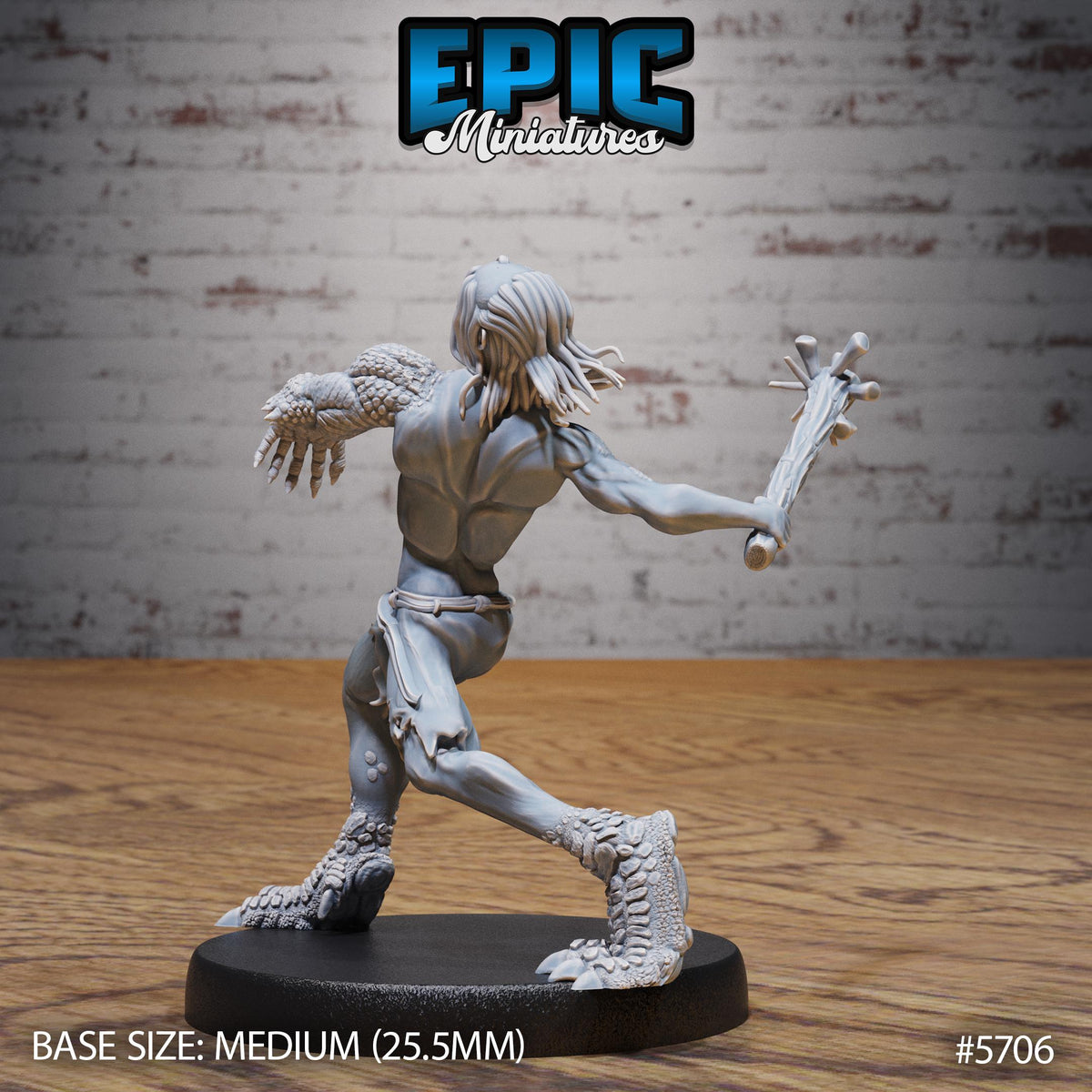 Dragonflesh Curse Option #5706 back DND miniature Dragon Hunt 16k resin