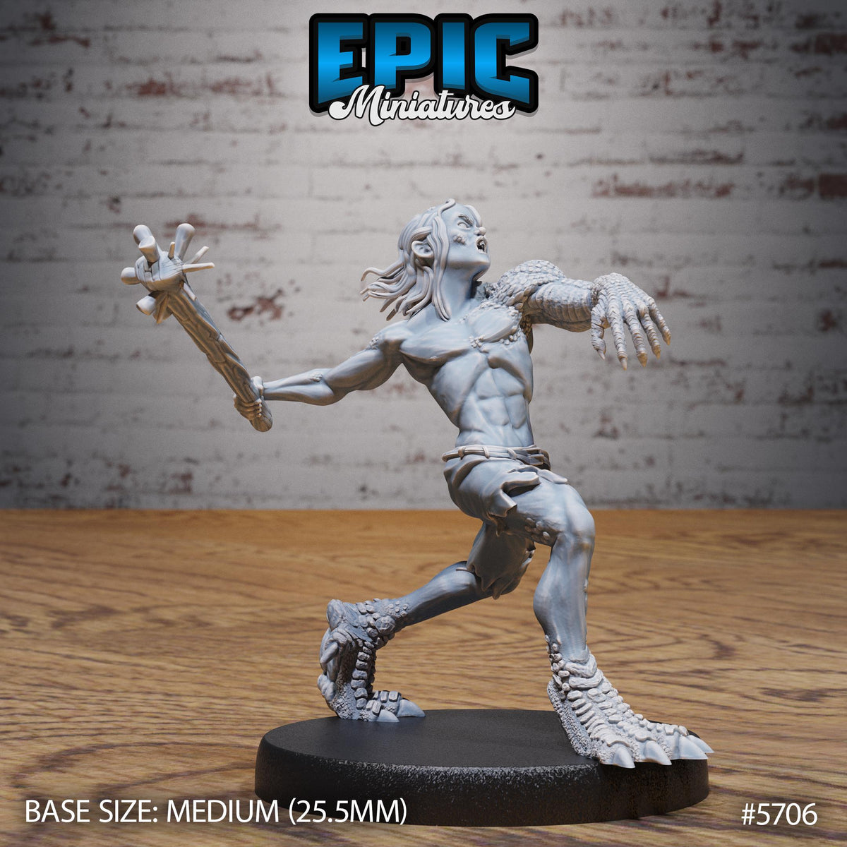 Dragonflesh Curse Option #5706 front DND miniature Dragon Hunt 16k resin