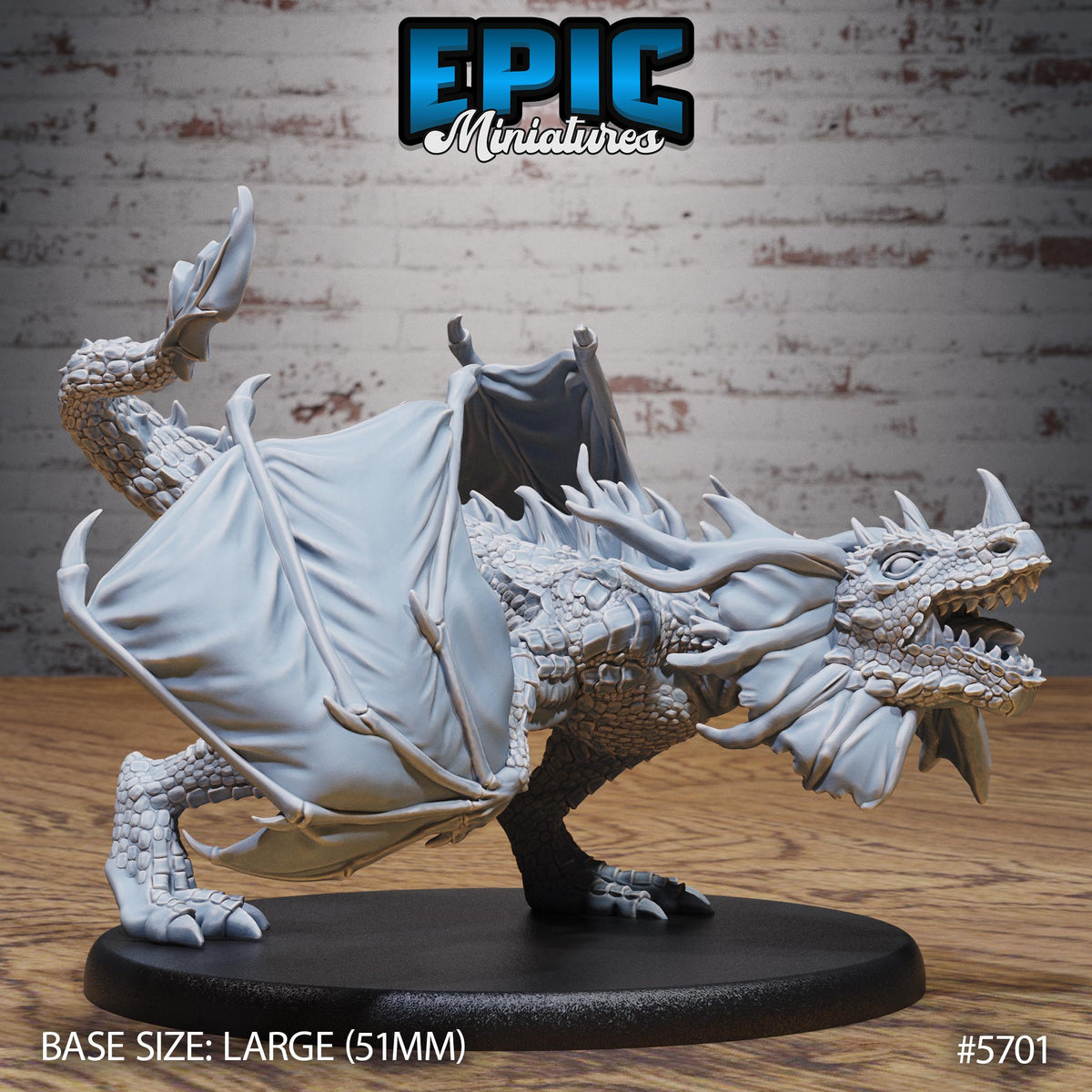 Angry Wyvern Option #5701 front DND miniature Dragon Hunt 16k resin