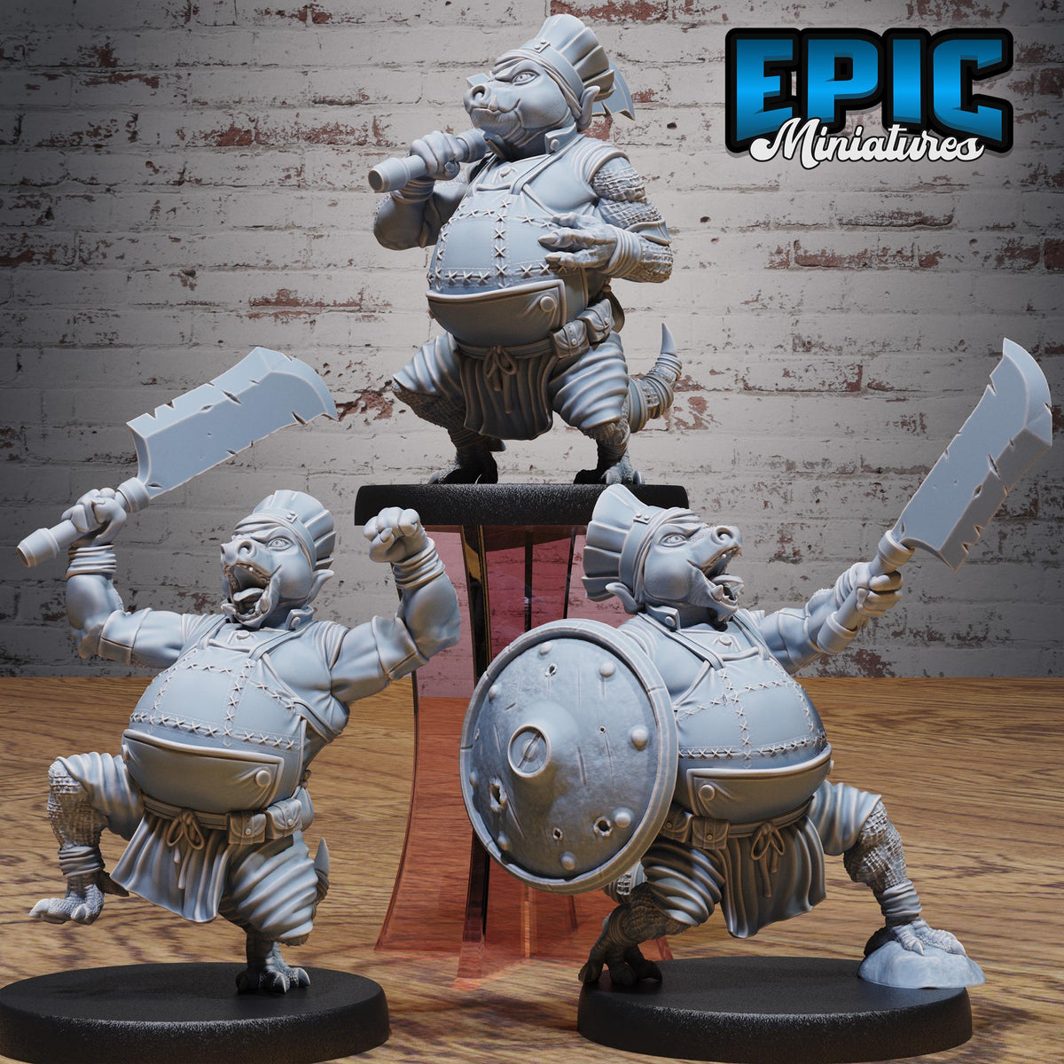 Papa Kobold Cook Set of 3 DND miniatures group photo Dragon Hunt