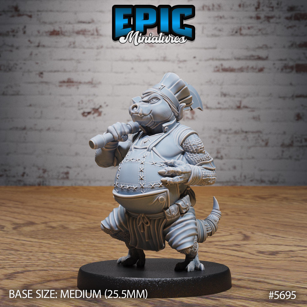 Papa Kobold Cook Option #5695 front DND miniature Dragon Hunt 16k resin