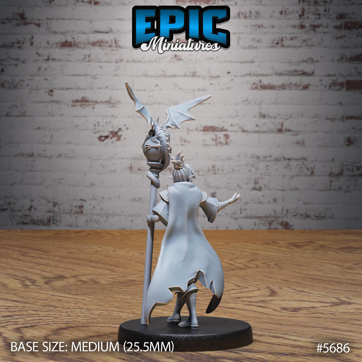 Dragonfire Sorcerer Option #5686 back DND miniature Dragon Hunt 16k resin