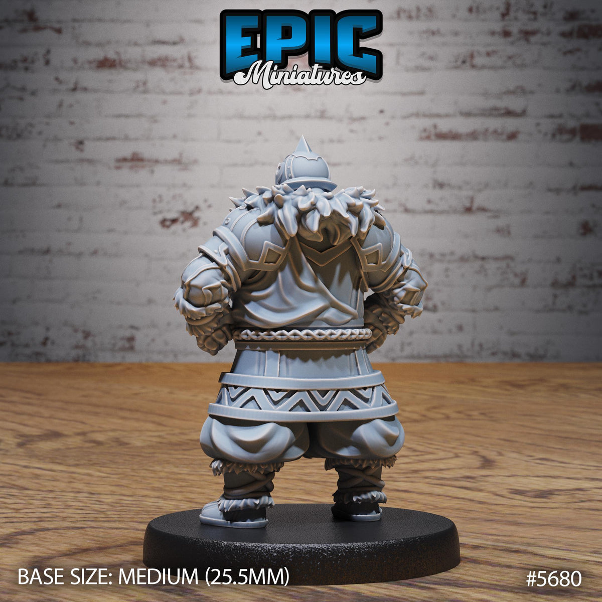 Dwarf Fighter Option #5680 back DND miniature Dragon Hunt 16k resin