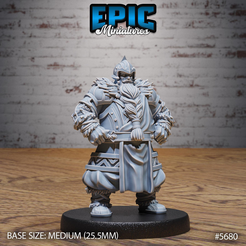 Dwarf Fighter Option #5680 front DND miniature Dragon Hunt 16k resin