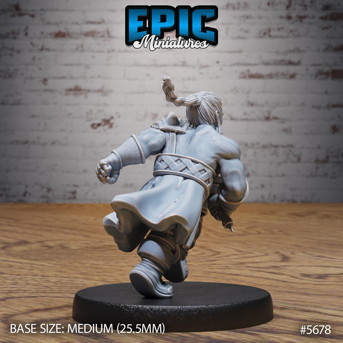 Mighty Dwarf Option #5678 back DND miniature Dragon Hunt 16k resin