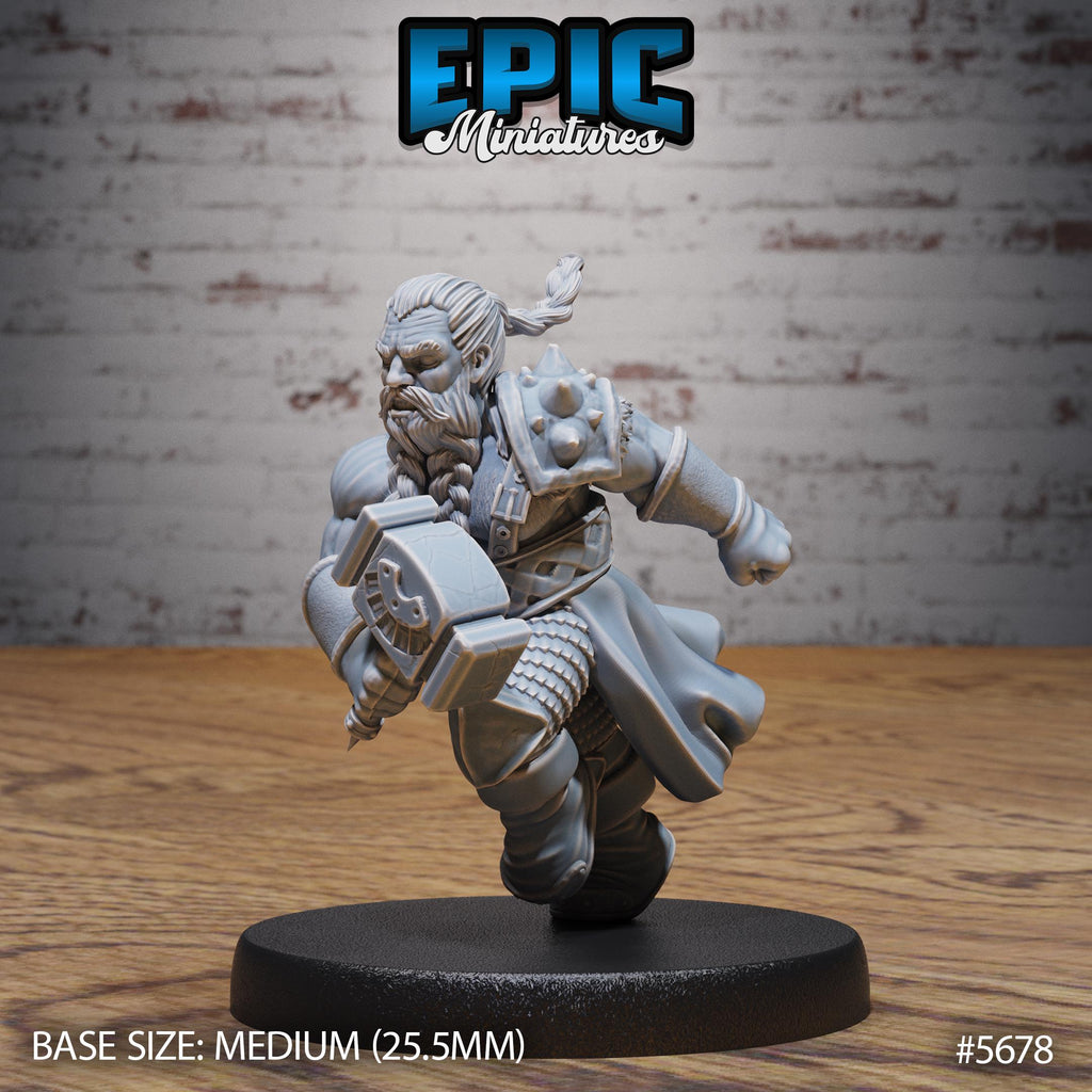 Mighty Dwarf Option #5678 front DND miniature Dragon Hunt 16k resin