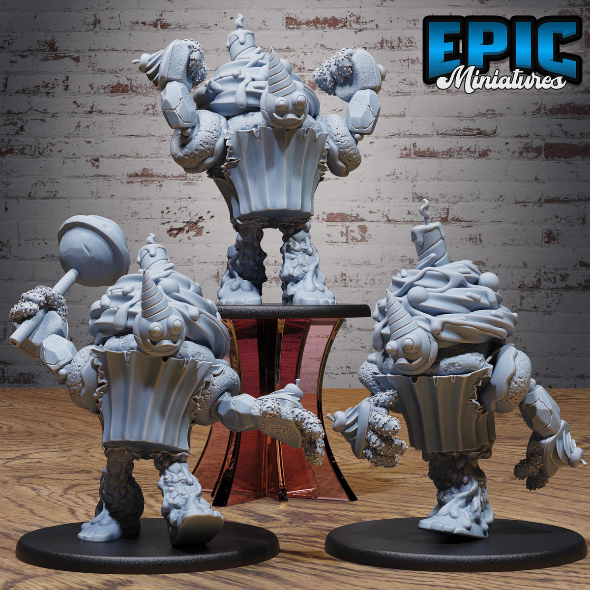 Mr Sweets Candy Golem Set of 3 DND miniatures group photo Grand Carnival