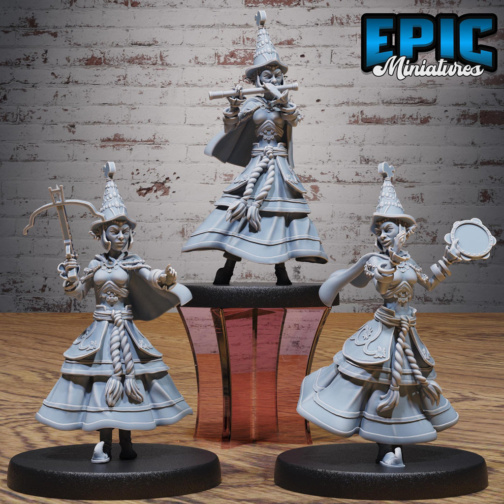 Half-Elf Bard Set of 3 DND miniatures group photo Grand Carnival