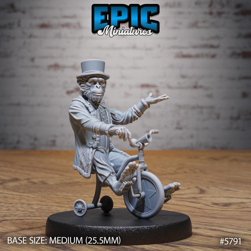 Circus Monkey Director #2 Large 50mm base front DND miniature Grand Carnival 16k resin