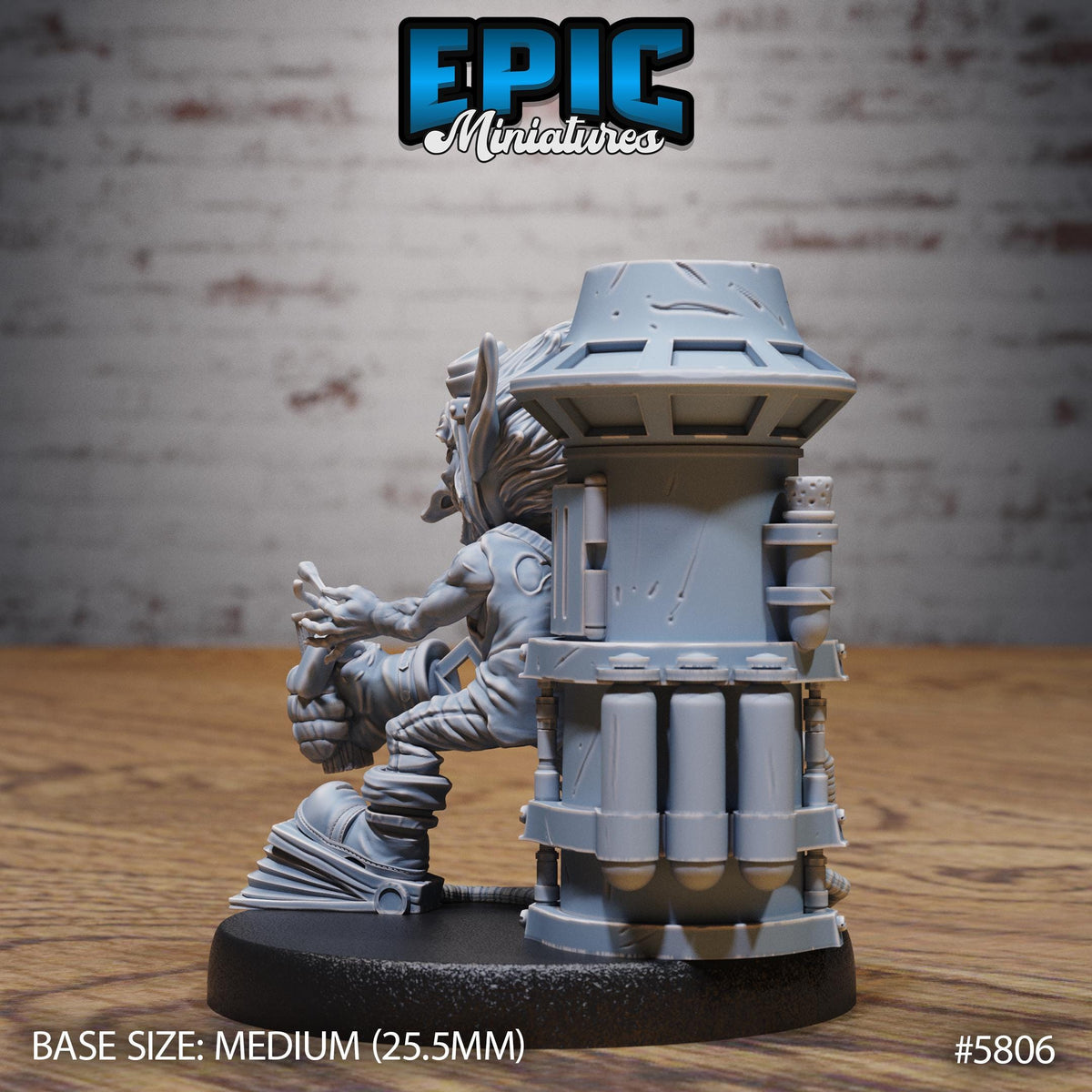 Goblin Tinkerer Option #5806 back DND miniature Grand Carnival 16k resin