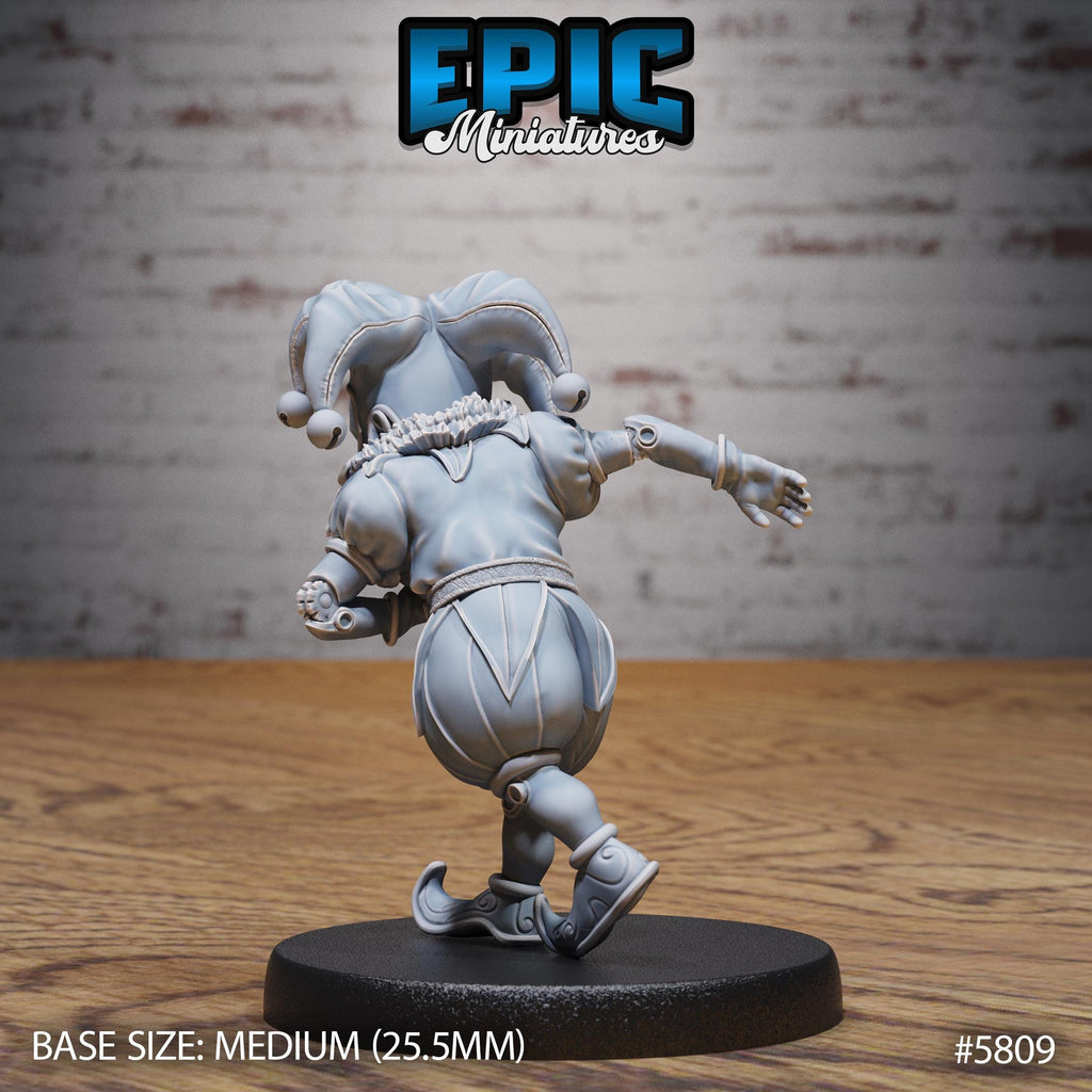 Creepy Clown Option #5809 back DND miniature Grand Carnival 16k resin