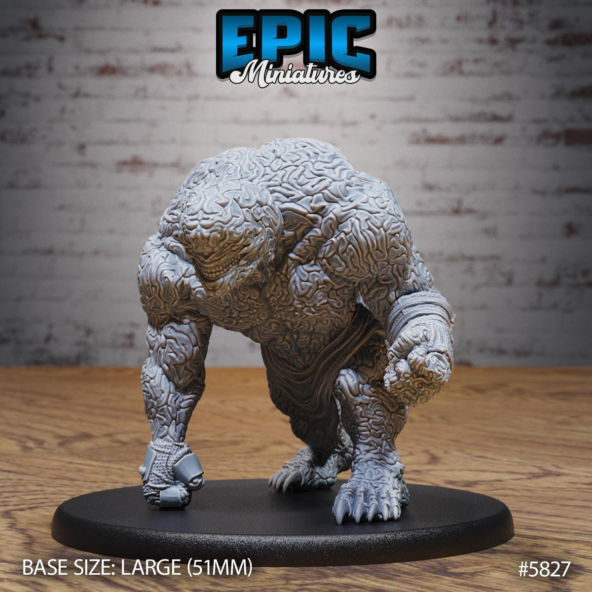 Brain Golem Option #5827 front DND miniature Mind Attack 16k resin