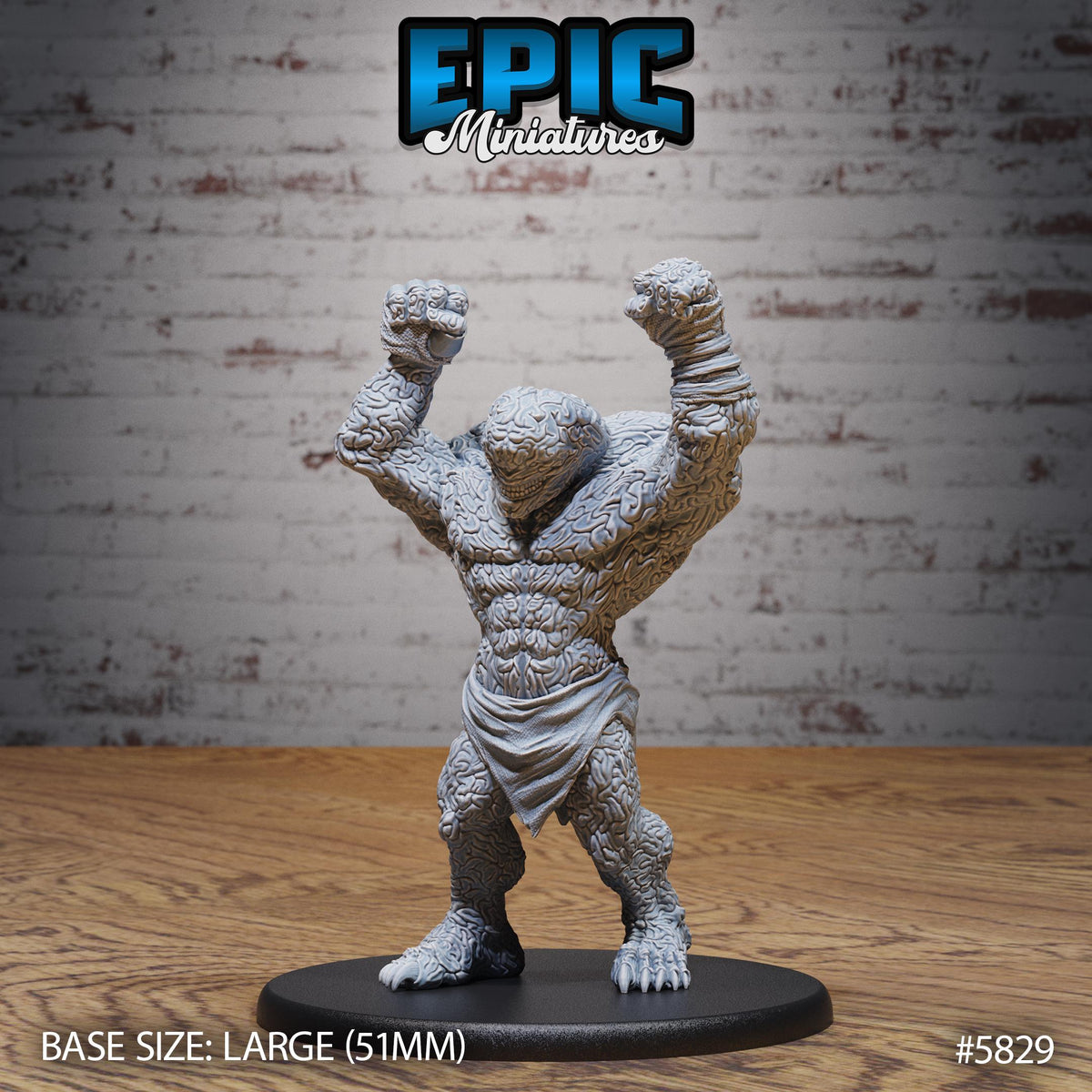 Brain Golem Option #5829 front DND miniature Mind Attack 16k resin
