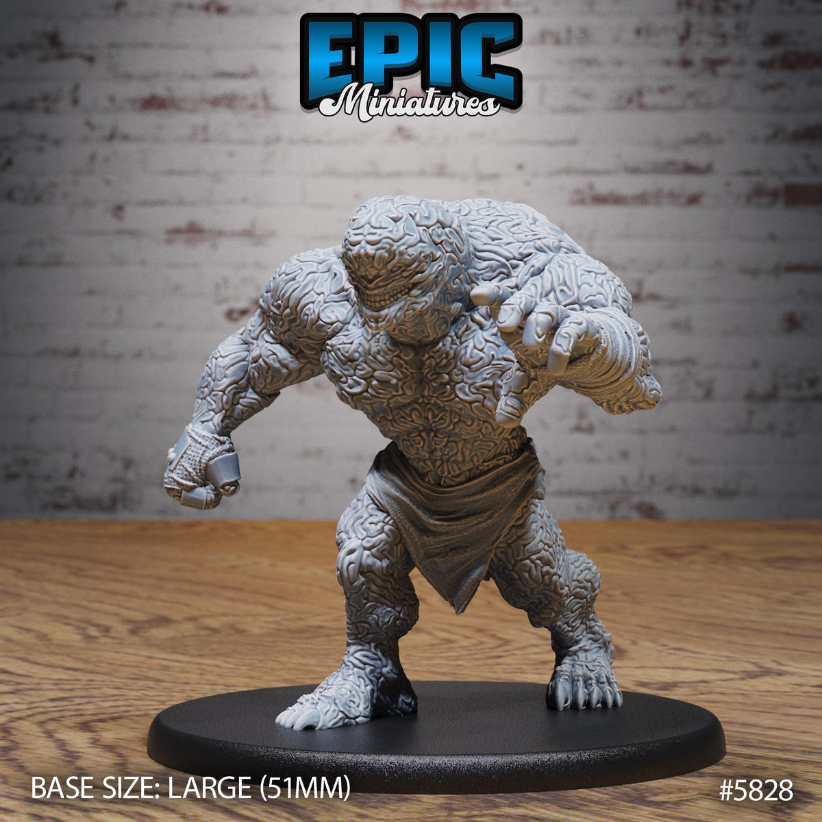 Brain Golem Option #5828 front DND miniature Mind Attack 16k resin