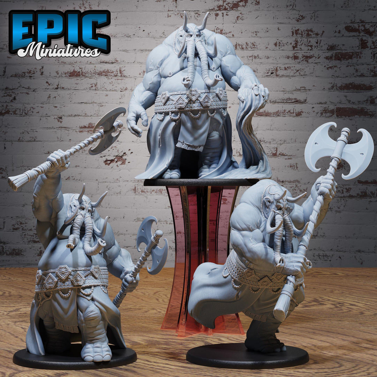 Elder Tusk Set of 3 DND miniatures group photo Mind Attack