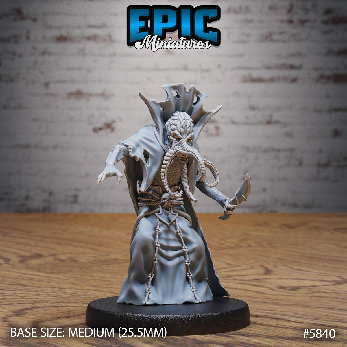 Mind Eater / Slave Mind Option #5840 front DND miniature Mind Attack 16k resin