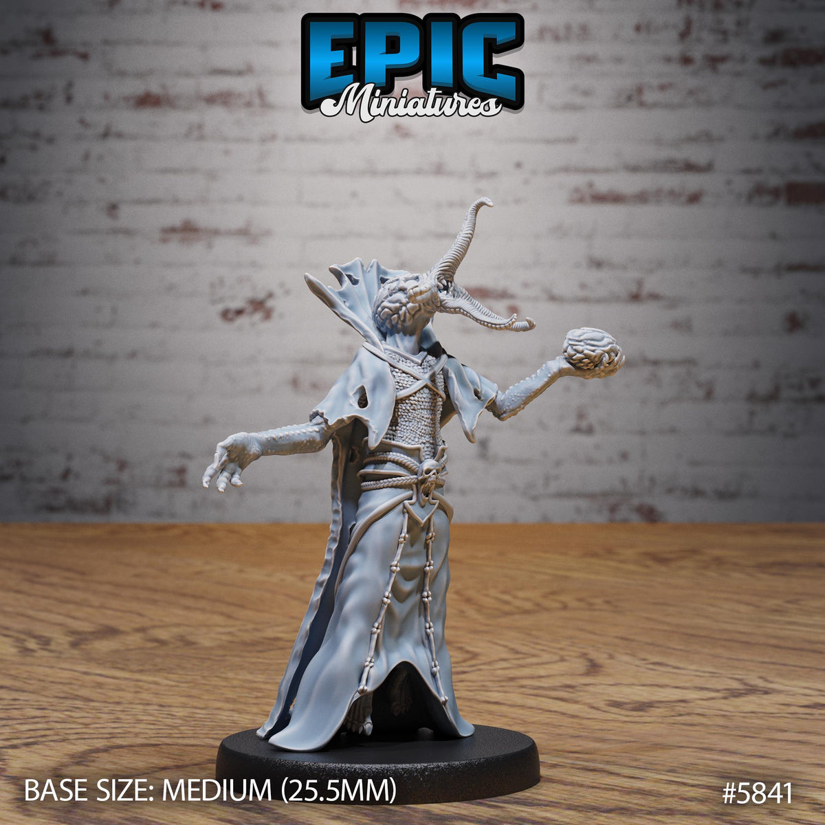 Mind Eater / Slave Mind Option #5841 front DND miniature Mind Attack 16k resin