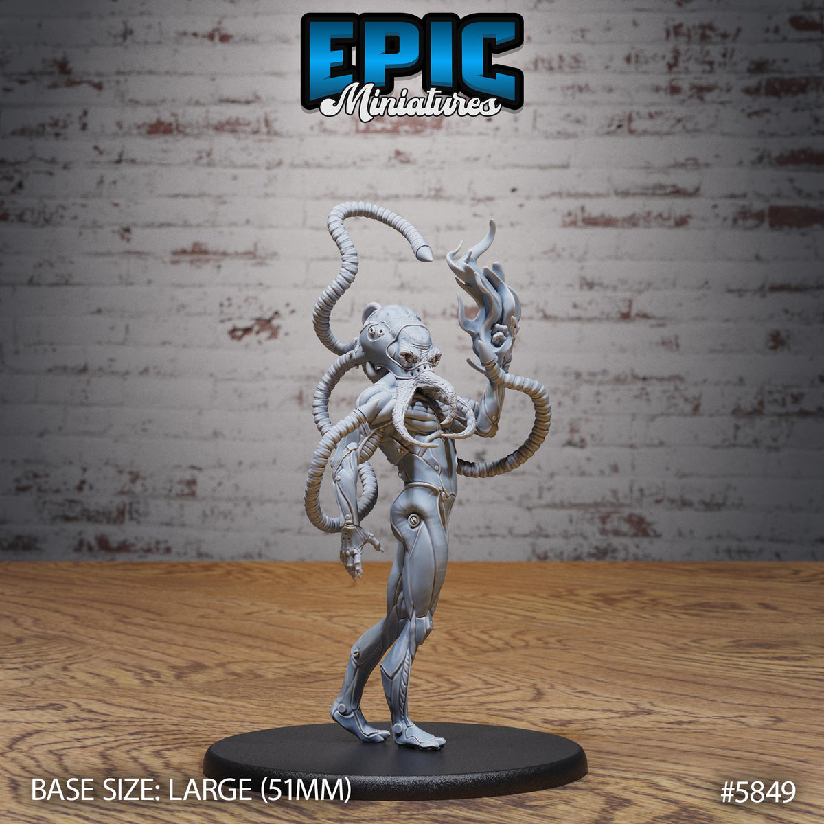 Psi Lord Option #5849 front DND miniature Mind Attack 16k resin