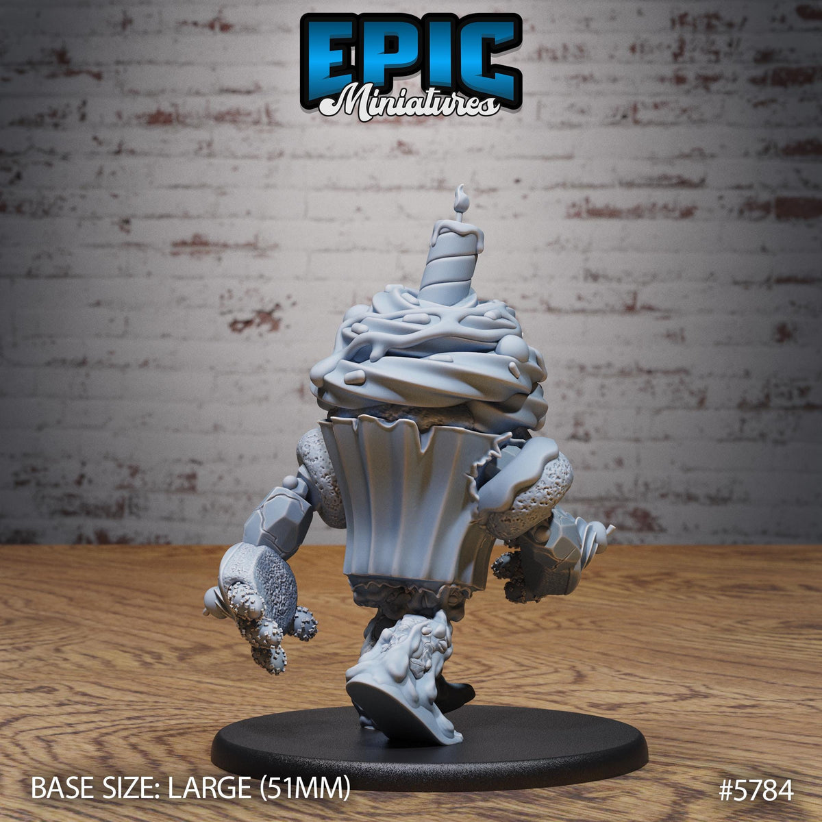 Mr Sweets Candy Golem Option #5784 front DND miniature Grand Carnival 16k resin