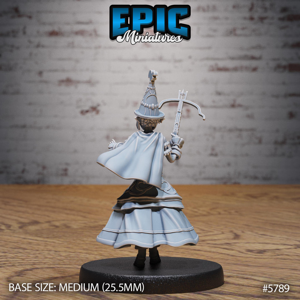Half-Elf Bard Option #5789 front DND miniature Grand Carnival 16k resin