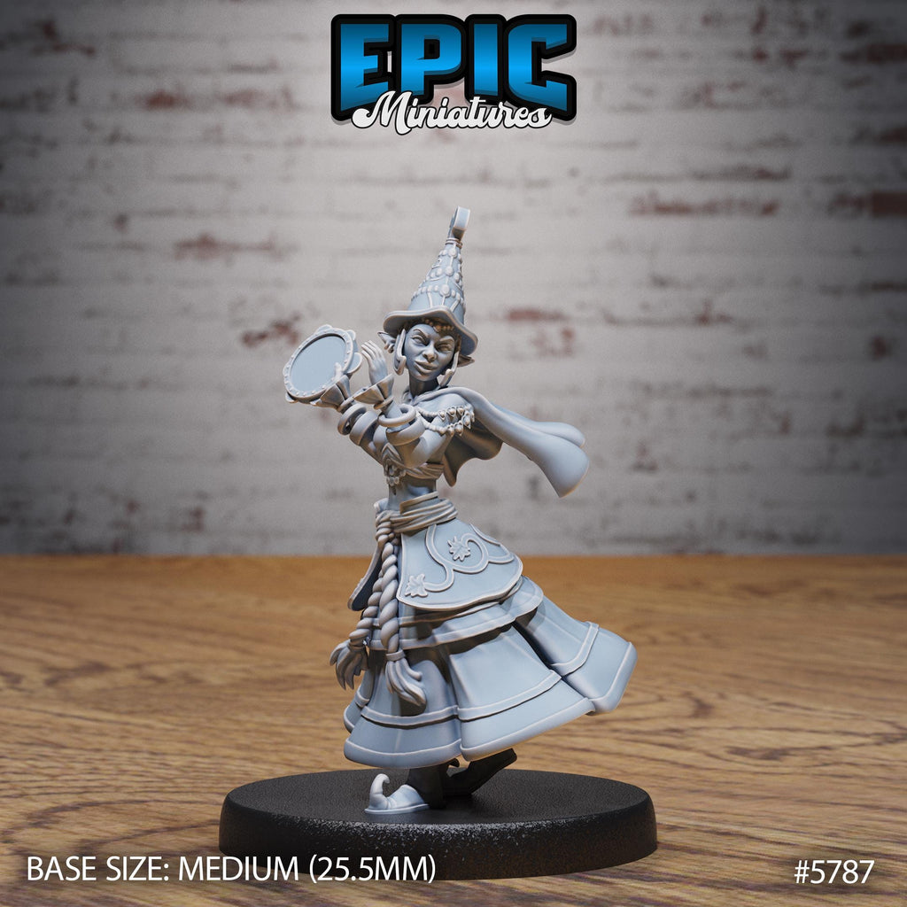 Half-Elf Bard Option #5789 back DND miniature Grand Carnival 16k resin