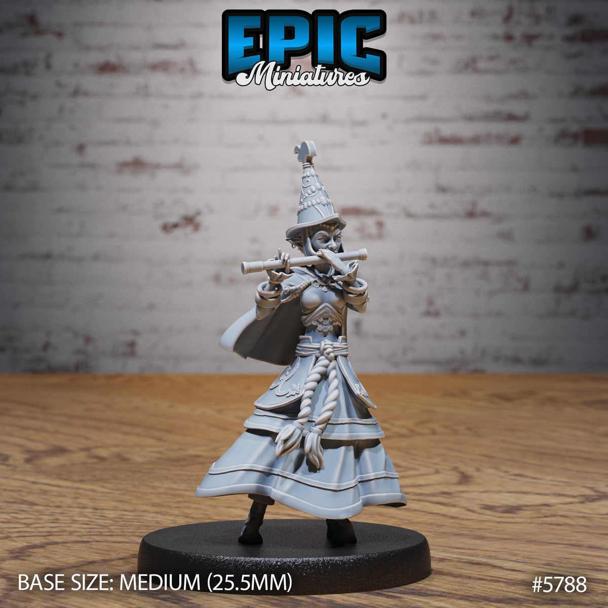 Half-Elf Bard Option #5787 back DND miniature Grand Carnival 16k resin