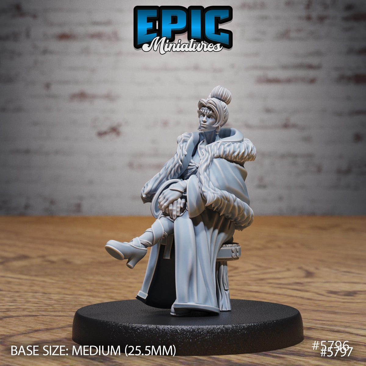 Bearded Lady Option #5796 front DND miniature Grand Carnival 16k resin