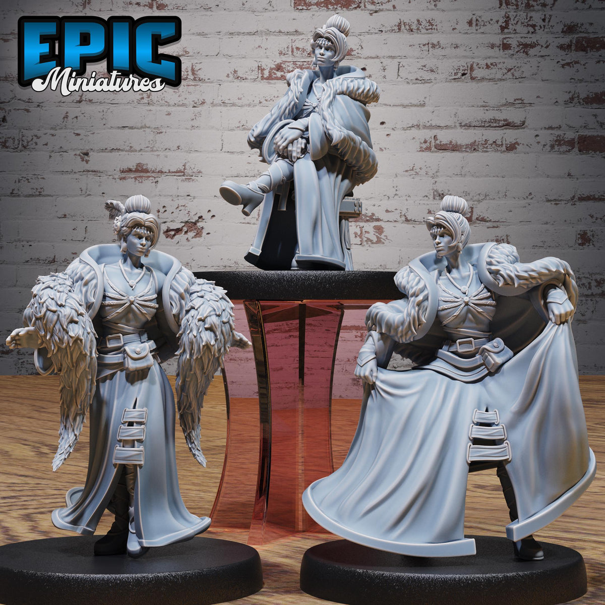 Bearded Lady Set of 6 DND miniatures group photo Grand Carnival
