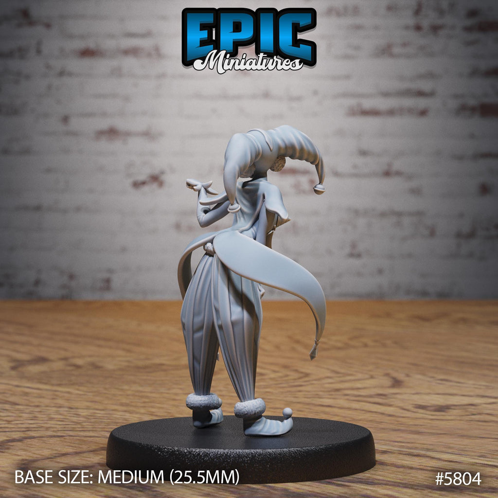 Jester Girl Option #5804 back DND miniature Grand Carnival 16k resin