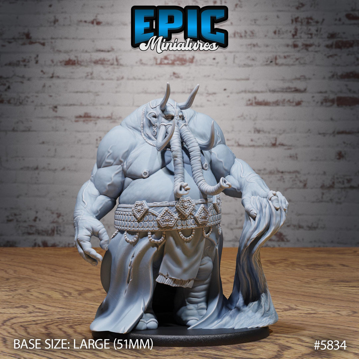 Elder Tusk Option #5834 front DND miniature Mind Attack 16k resin
