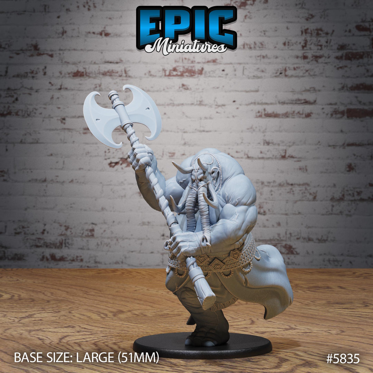 Elder Tusk Option #5835 front DND miniature Mind Attack 16k resin