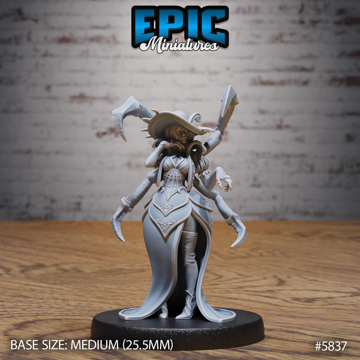 Spider Lady Option #5837 front DND miniature Mind Attack 16k resin
