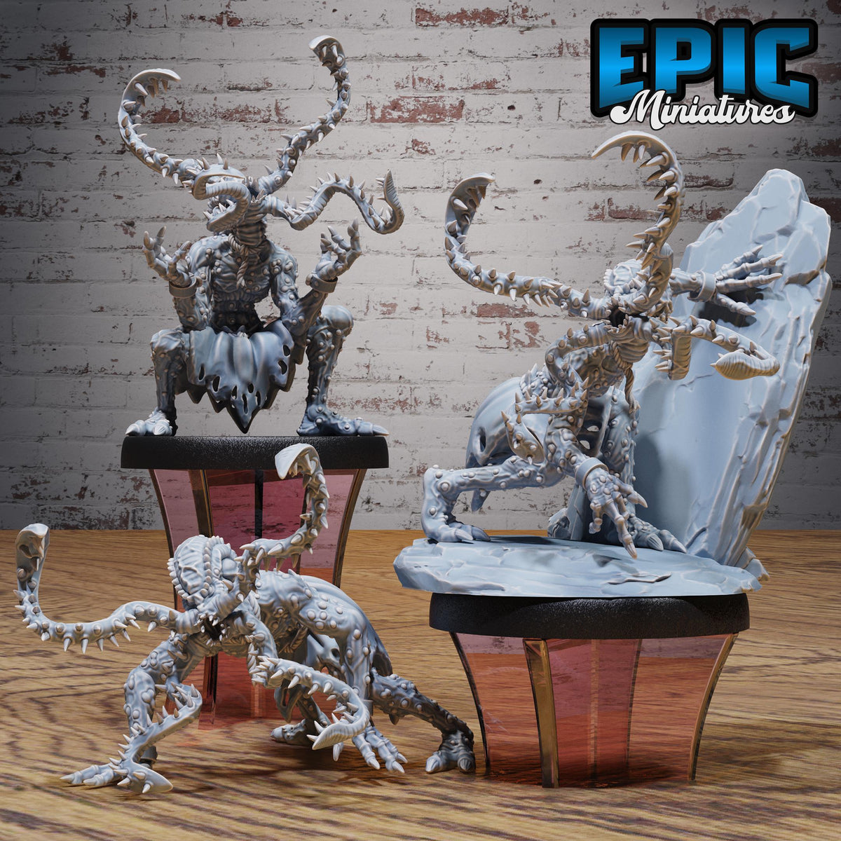 Vampiric Mind Set of 3 DND miniatures group photo Mind Attack