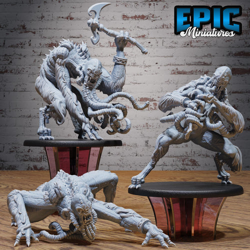 Abominable Mind Set of 3 DND miniatures group photo Mind Attack