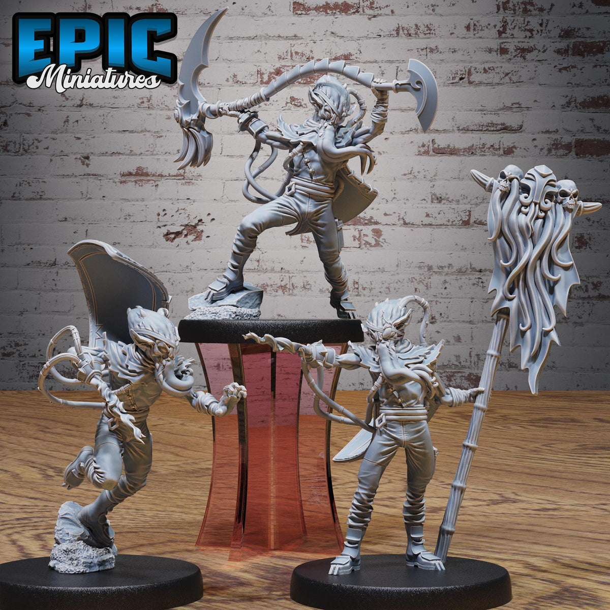 Mind Vagabond Set of 3 DND miniatures group photo Mind Attack